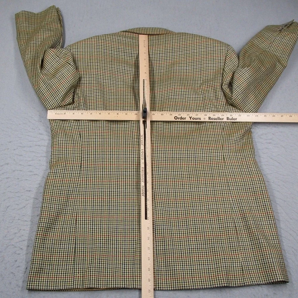 Burberry London Kensington Wool Silk Blazer Sport Coat 44R Gun Club Check Plaid - Picture 8 of 16